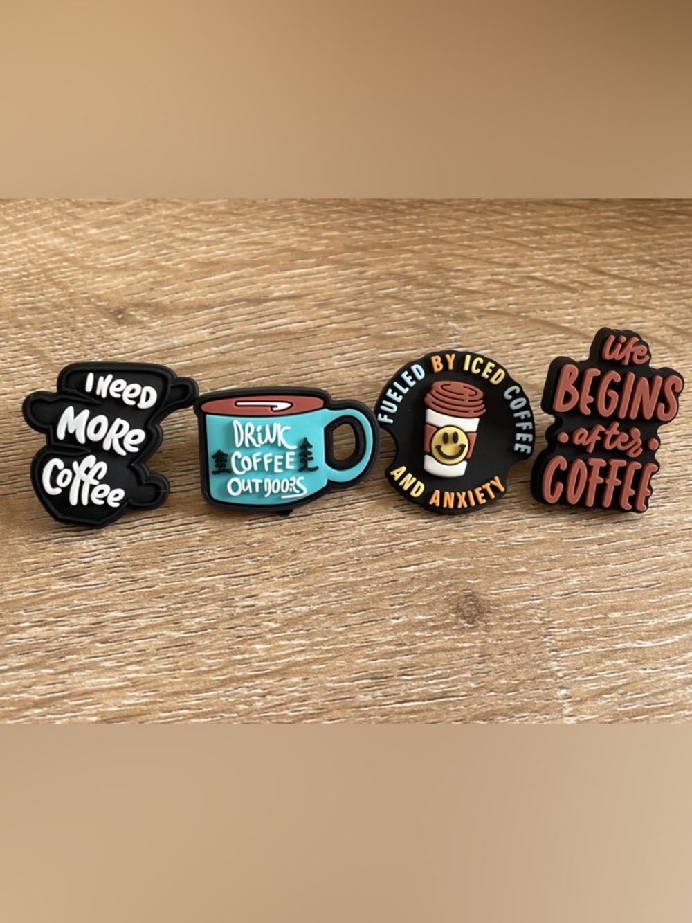 4 New Coffee Lovers Pin set